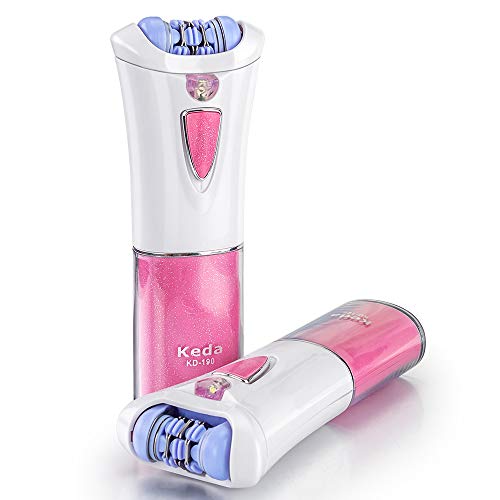 Queenmew Depiladora Electrica Afeitadora Eléctrica Con Luz, Maquina Depiladora Facial Mujer De Bikini Inalámbrico, Removedor De Vello Facial Para Mujeres