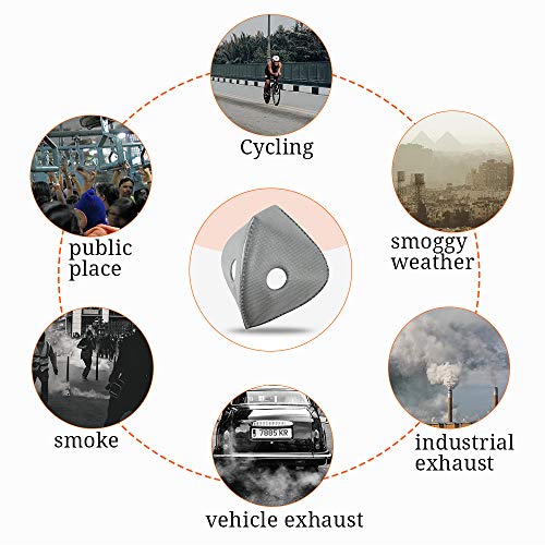 QueenNa Filtro De Carbón Activado,Filtro De Carbón Activado Para Bicicleta,Motocicleta,Esquí,Equitación Al Aire Libre (20 Unidades)