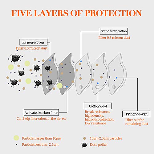 QueenNa Filtro De Carbón Activado,Filtro De Carbón Activado Para Bicicleta,Motocicleta,Esquí,Equitación Al Aire Libre (20 Unidades)