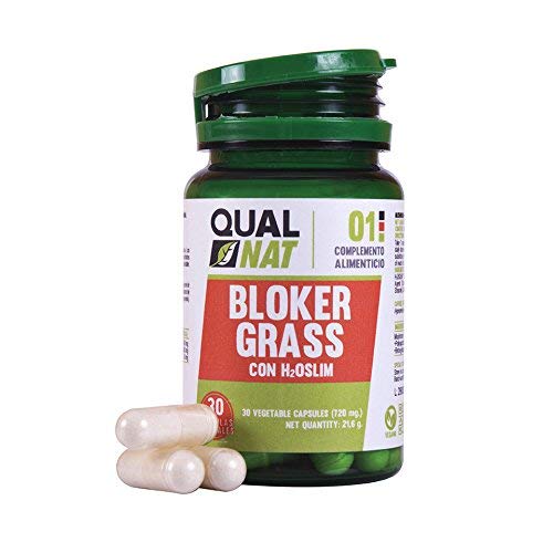Quemagrasas potente para adelgazar | Fat-Burner | Quemador de Grasas Natural Para Hombres y Mujeres | Pérdida de Peso | Termogénico Adelgazante | Blokergrass - 30 cápsulas- Qualnat