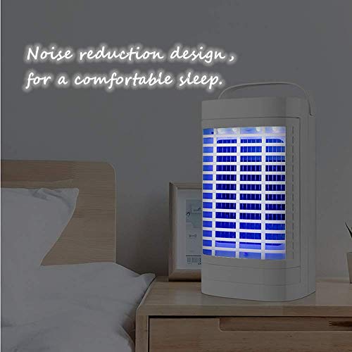 Queta Lámpara Antimosquitos, LED UV Lámpara Repelente de Mosquitos, 5W Lámpara Eléctrica Trampa contra Plagas e Insectos, Lámpara Interior de Noche de Bajo Decibel