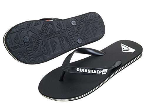 Quiksilver Molokai-Flip-Flops For Men, Zapatos de Playa y Piscina para Hombre, Negro (Black/Black/White Xkkw), 43 EU