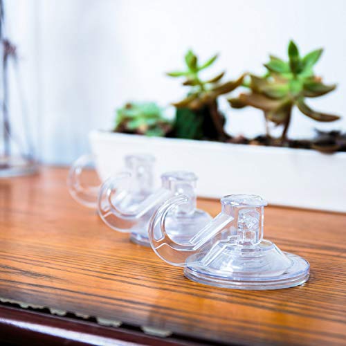 Quntis® - Ganchos Ventosa Fuerte [4 Piezas] Perchas Grandes Individuales, Transparente Plástico, Ganchos Adhesivos Resistente al Agua, Ideal para Baño Cocina Ducha Ventana, etc.