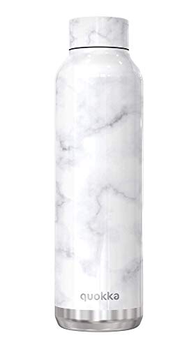 Quokka Solid - Marble 630 ML | Botellas De Agua Acero Inoxidable Sin BPA |Botella Térmica De Doble Pared - Mantiene el frío y el Calor para Niños y Adultos