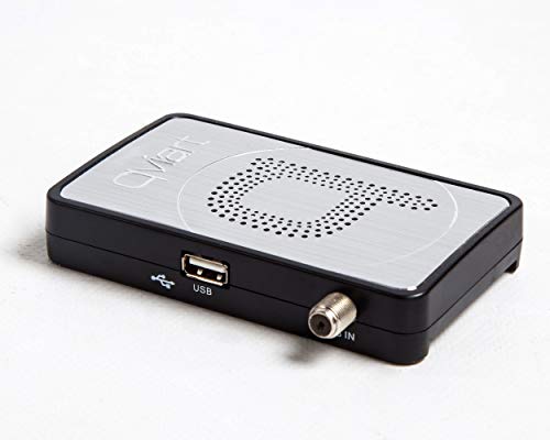 QVIART Mini2 Receptor Satélite DVB-S2 1080p Full HD LAN, Antena Wifi USB, IR Externo, DLNA, Youtube, Media Player y Excelente Mando a Distancia con 49 botones