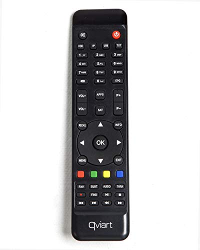 QVIART Mini2 Receptor Satélite DVB-S2 1080p Full HD LAN, Antena Wifi USB, IR Externo, DLNA, Youtube, Media Player y Excelente Mando a Distancia con 49 botones