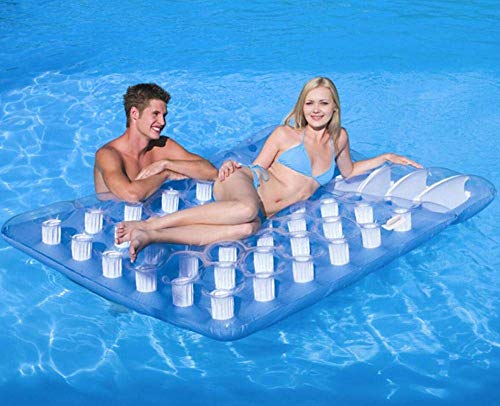 QWE Doble Flotante Inflable al Aire Libre Verano de la Isla Flotante de la boya for niños Salón portátiles Adultos colchón de Aire Resistente al Desgaste balsa del Flotador de Piscina Juguete DOISLL