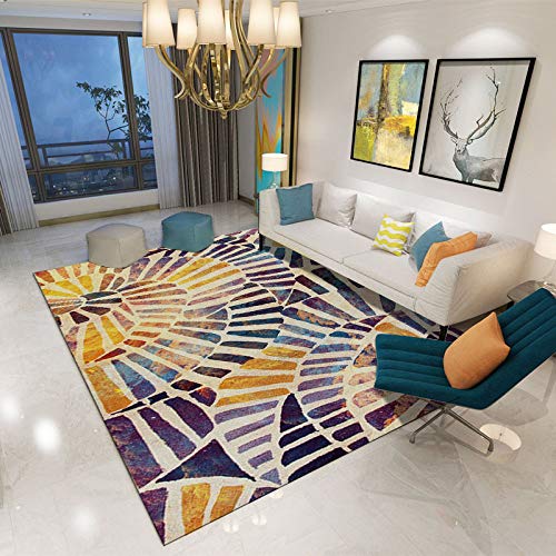 QWEASDZX Manta De Mesa De Café para Sala De Estar Alfombra Decorativa De Estilo Nórdico Colchón De Dormitorio Alfombra Antideslizante Lavable Gruesa Alfombra De Sala De Estar 200x300cm