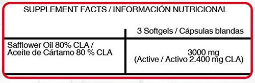 QXN New CLA suplemento quemagrasas – Ácido linoleico conjugado para aumentar tu masa muscular y contribuir en la pérdida de peso – Suplemento quema grasa para practicar deporte – 30 cápsulas softgel