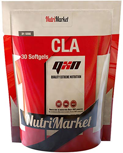 QXN New CLA suplemento quemagrasas – Ácido linoleico conjugado para aumentar tu masa muscular y contribuir en la pérdida de peso – Suplemento quema grasa para practicar deporte – 30 cápsulas softgel