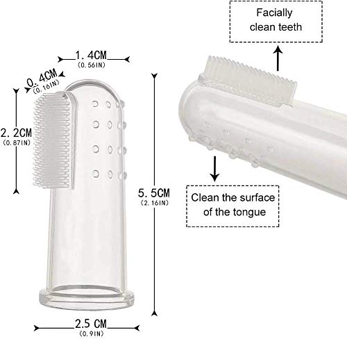 QYC 3 Piezas Multicolor Cepillo Dientes Bebe Silicona, Cepillo Suave y Seguro de Dientes para BebéS, con Caja Cepillo Dedo Bebe para 0-24 Meses, Transparentes Masajeador EncíAs Cepillo