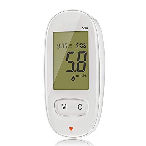 QYY Glucómetro LCD Digital Grande, Equipo médico Medidor de glucosa en Sangre portátil Prueba de glucosa (sin Tiras reactivas y Agujas)