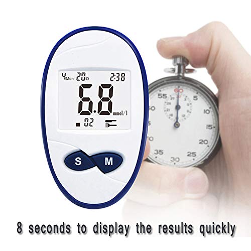 QYY Glucómetro Medical Diabetes, Prueba de glucosa Equipo médico Profesional para el hogar Modelo de medidor de glucosa en Sangre (sin Tiras reactivas ni Agujas)