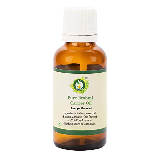 R V Essential Aceite puro de brahmi 30ml (1.01oz)- Bacopa Monnieri (100% puro y natural raras serie hierba) Pure Brahmi Oil