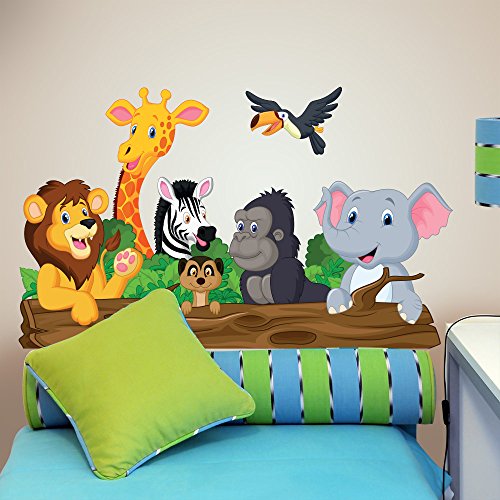 R00145 Pegatinas de pared Elefante León Jirafa Decoración Habitación infantil Kindergarten Nido Dormitorio