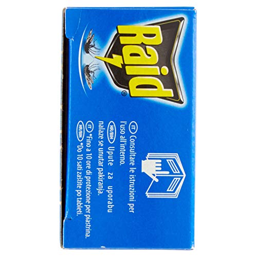Raid - Recarga de pastillas antimosquitos, 4 paquetes de 30 unidades [120 unidades]