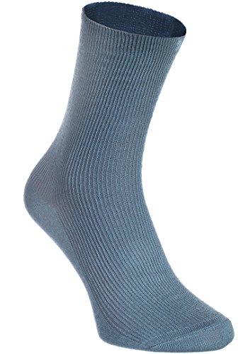 Rainbow Socks - Hombre Mujer Calcetines Diabéticos Sin Elasticos - 8 Pares - Beige Marrón Negro Grafito Azul Marino Caqui Azul y Gris - Talla 36-38