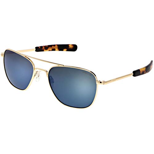 Randolph Classic Aviator Gafas de sol para hombre o mujer, color dorado, 100% UV