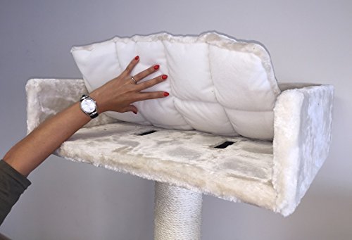 Rascador para gatos grandes Kilimandjaro de Luxe Crema baratos arbol xxl maine coon gato gigante sisal muebles sofa casa escalador casita torre Árboles rascadores cama cueva repuesto medianos