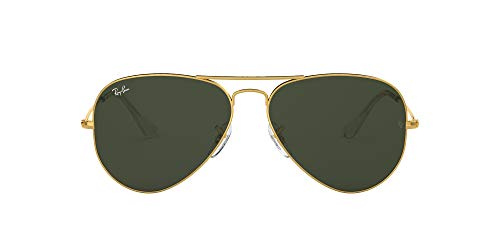 Ray-Ban Aviator Large Metal, Gafas de sol para Hombre, Dorado (Grey/Green), 55