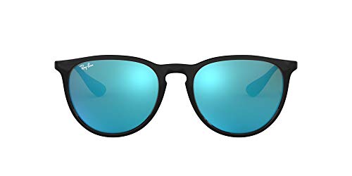Ray Ban, Erika Color Mix - Gafas de sol unisex, rama color negro y lente color azul, talla 54 mm