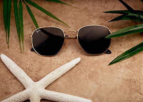 Ray-Ban Hexagonal Flat Lenses Gafas de sol, Oro (Gold), 51 para Hombre