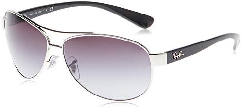 Ray Ban RB3386, Gafas de Sol Unisex, Multicolor (plata/negro, lente: gris 003/8g), X-Large (Talla del fabricante: 63)