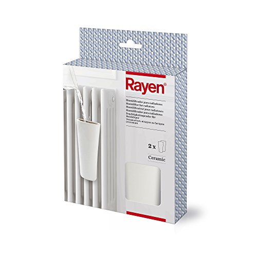 Rayen Humidificador para radiadores, Cerámica, Blanco, 18.8 x 8.5 x 2.8 cm, 2 Unidades