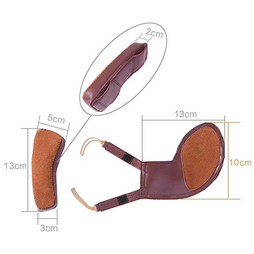 Rayzm Barbada de Cuero de Oveja para Violín, Almohadilla para el Hombro para Violines Tamaño 4/4 y 3/4, Sólo Diestros. Hombrera Extraible de Barbada, Cómoda e Hipoalergénica.