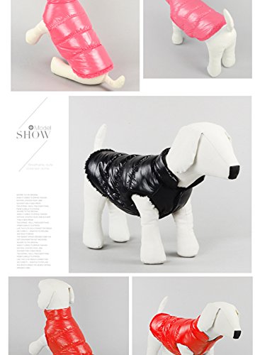 RC GearPro Forro Polar Forrado cálido Perro Chaqueta Cozy Impermeable a Prueba de Viento Chaleco del Perrito Abrigo de Invierno Ropa para Perros para Perros pequeños medianos Grandes (Pink, XS)