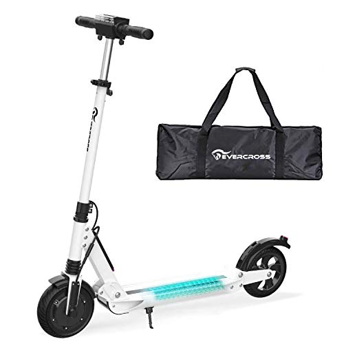 RCB Patinete Eléctrico E Scooter Plegable, Ultraligero para Adultos y Adolescentes Potente Motor, Velocidad Máx 30 km/h, 350 Vatios, Altura del Manillar Ajustable, Pantalla LCD, Impermeable