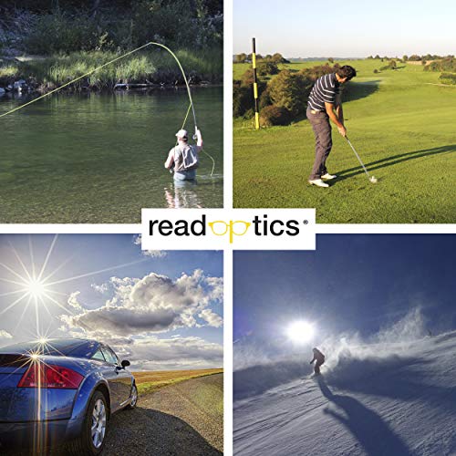 Read Optics Clip-On Sunglasses: Gafas de Sol con Clip Flip-Up para Gafas Graduadas de Hombre y Mujer. Lentes Polarizadas UV400 Protección 100% UV - en Gris Humo, Sin Montura, de Policarbonato