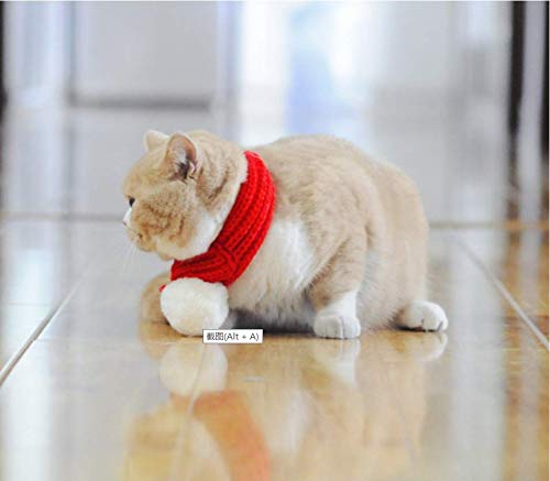 REAYOU Bufanda para Perros Collar para Perros Bufanda Bufandas para Cuello Y Gorro De Invierno Bufanda para Clima FríO Suministros de Invierno (XS)