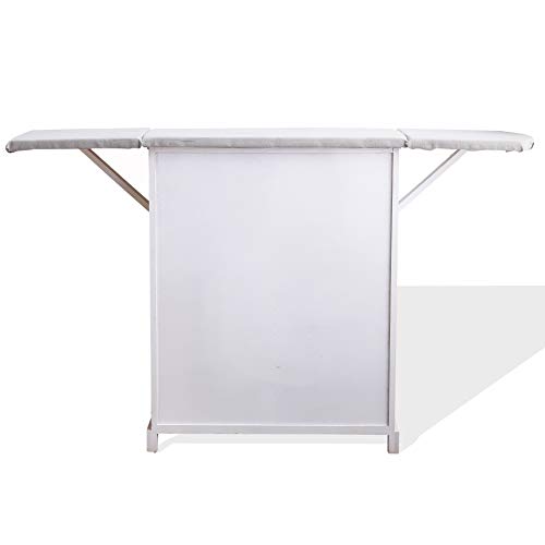 Rebecca Mobili Mueble para Coser, Tabla de Planchar, Ahorra Espacio, Estilo Shabby, Gris Blanco, lavaderos Cocina- Medidas: 84 x 137 x 35 cm (AxANxF) - Art. RE6066