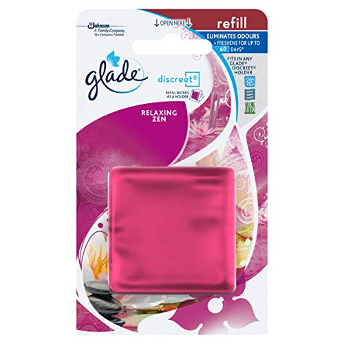 Recambio para ambientador Glade Discreet, eliminador de olores enchufable para el hogar, relajante Zen, paquete de 8