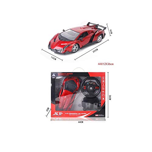 Recargable de escritorio niños de la decoración del coche eléctrico de juguete, coche teledirigido del truco del coche eléctrico, control remoto Racing Pedal de dirección de la rueda niños detección d