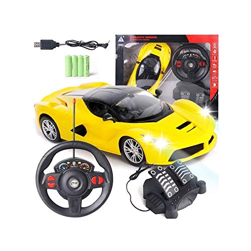 Recargable de escritorio niños de la decoración del coche eléctrico de juguete, coche teledirigido del truco del coche eléctrico, control remoto Racing Pedal de dirección de la rueda niños detección d