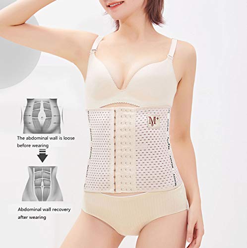 Recortador de cintura para mujer Polímero Sudor Entrenador de cintura Cinturón de compresión Faja de cintura Adelgazante, Esculpir el cuerpo de las señoras, quema de grasa, transpirable,Skin tone
