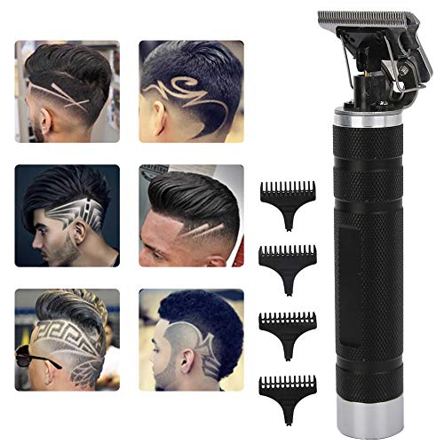 Recortadora de pelo eléctrica con peines guía de 4 piezas (1/2/3/4 mm), cortadora de cabello antioxidante de carga rápida para peluquería(02)