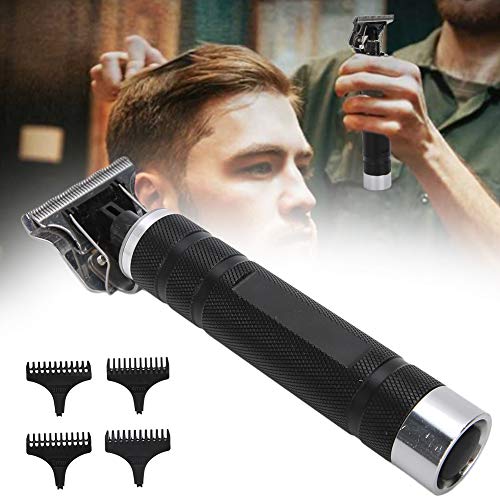 Recortadora de pelo eléctrica con peines guía de 4 piezas (1/2/3/4 mm), cortadora de cabello antioxidante de carga rápida para peluquería(02)