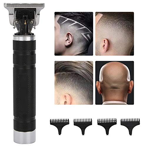 Recortadora de pelo eléctrica con peines guía de 4 piezas (1/2/3/4 mm), cortadora de cabello antioxidante de carga rápida para peluquería(02)