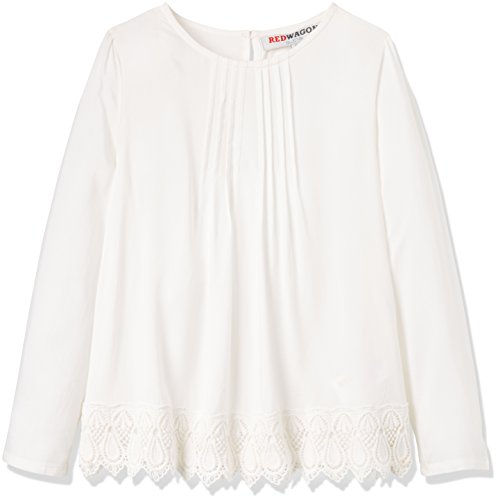 RED WAGON Blusa con Puntilla en el Bajo para Niñas, Marfil (Ivory), 5 años