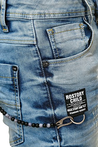 Redbridge Vaqueros de Hombres Denim Ice Destruida Pantalones Moda Jeans
