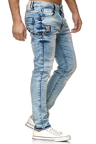 Redbridge Vaqueros de Hombres Denim Ice Destruida Pantalones Moda Jeans