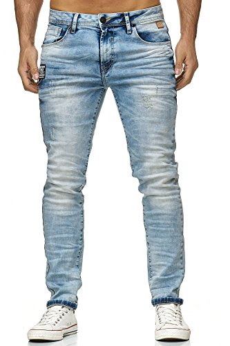 Redbridge Vaqueros de Hombres Denim Ice Destruida Pantalones Moda Jeans