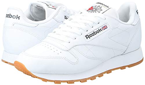 Reebok Classic Leather Zapatillas de cuero para hombre, Color Blanco, Talla 43