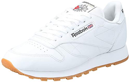 Reebok Classic Leather Zapatillas de cuero para hombre, Color Blanco, Talla 43