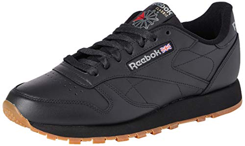 Reebok Classic Leather - Zapatillas de cuero para hombre, color negro (black / gum 2), talla 44