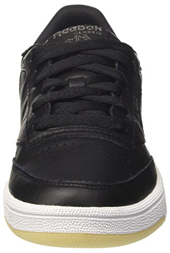 Reebok Club C 85 Lthr, Zapatillas de Gimnasia para Mujer, Negro (Pearl-Black/White/Ice), 37.5 EU