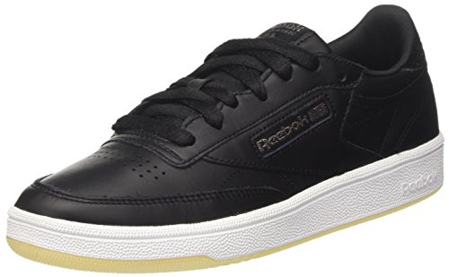 Reebok Club C 85 Lthr, Zapatillas de Gimnasia para Mujer, Negro (Pearl-Black/White/Ice), 37.5 EU